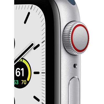 Apple Watch SE 2021 GPS/Cellular 40 mm Aluminio Plata/Correa Deportiva Azul Abismo