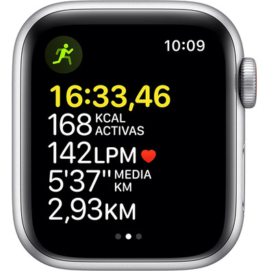 Apple Watch SE 2021 GPS/Cellular 40 mm Aluminio Plata/Correa Deportiva Azul Abismo