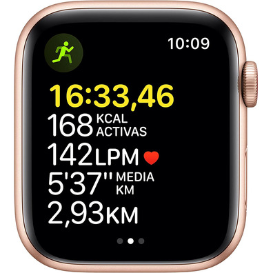 Apple Watch SE 2021 GPS/Cellular 44 mm Caja de Aluminio en Oro/Correa Loop Deportiva Maiz Blanco