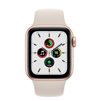 Apple Watch SE GPS/Cellular 40mm Caja Aluminio Oro/Correa Deportiva Blanco Estrella