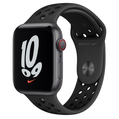 Apple Watch SE Nike 2021 GPS/Cellular 44 mm Gris Espacial/ Correa Deportiva Nike Antracita Negro