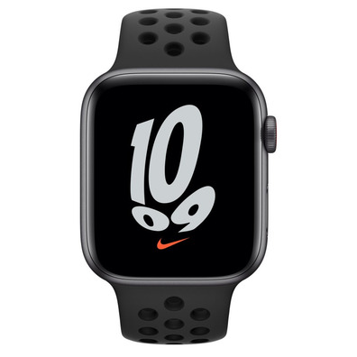 Apple Watch SE Nike 2021 GPS/Cellular 44 mm Gris Espacial/ Correa Deportiva Nike Antracita Negro