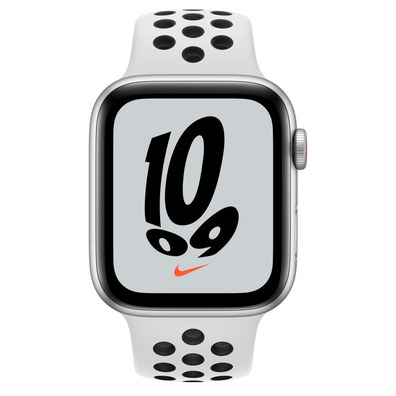 Apple Watch SE Nike GPS/Cellular 44mm Caja Aluminio Plata/Correa Deportiva Nike Platino Negro