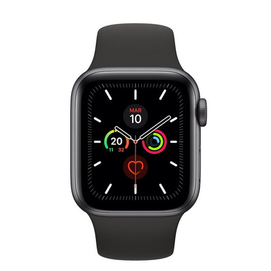 Apple Watch Series 5 44mm GPS Aluminio Gris Espacial con correa Negra Sport MWVF2TY/A