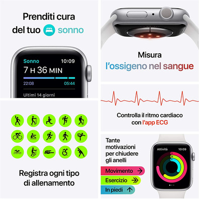 Apple Watch Series 6 GPS 44mm Caja de Aluminio en Oro/Correa Deportiva Rosa Arena