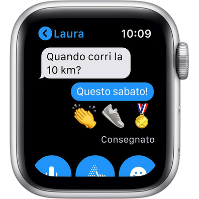 Apple Watch Series 6 GPS/Cellular 40mm Caja de Aluminio en Plata/Correa Deportiva Blanca