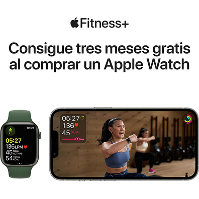 Apple Watch Series 7 GPS 41 mm Caja de Aluminio en Rojo/Correa deportiva Roja