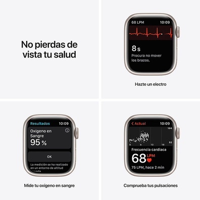 Apple Watch Series 7 GPS 41mm Caja Aluminio Blanco Estrella/Correa Deportiva Blanco Estrella