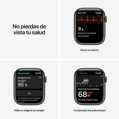 Apple Watch Series 7 GPS 45mm Caja Aluminio Verde/Correa Deportiva Verde Trebol