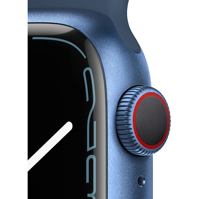 Apple Watch Series 7 GPS/Cellular 41 mm Caja de Aluminio en Azul/ Correa deportiva Azul Abismo