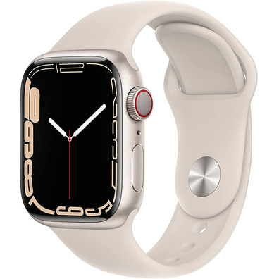 Apple Watch Series 7 GPS/Cellular 41 mm Caja de Aluminio en Blanco Estrella/Correa deportiva Blanco