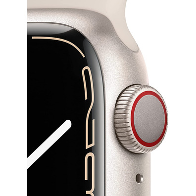 Apple Watch Series 7 GPS/Cellular 41 mm Caja de Aluminio en Blanco Estrella/Correa deportiva Blanco