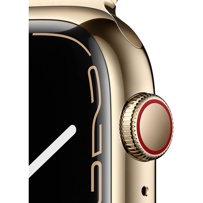 Apple Watch Series 7 GPS/Cellular 45 mm Caja de Acero Oro/Correa Milanesa en Oro