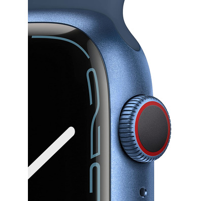 Apple Watch Series 7 GPS/Cellular 45 mm Caja de Aluminio en Azul/Correa deportiva Azul Abismo
