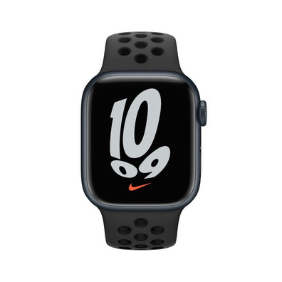 Apple Watch Series 7 Nike GPS 41 mm/Caja Aluminio en Negro Medianoche/Correa Deportiva Nike