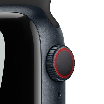 Apple Watch Series 7 Nike GPS/Cellular 41 mm Caja de Aluminio en Negro Medianoche/Correa Nike