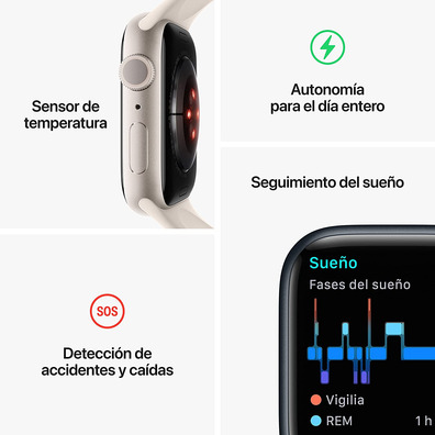 Apple Watch Series 8 GPS 45mm Blanco Estrella/Correa Blanco Estrella