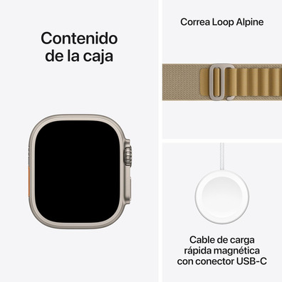Apple Watch Ultra 2 GPS Cellular 49mm Caja Titanio Alpine Loop M Canela