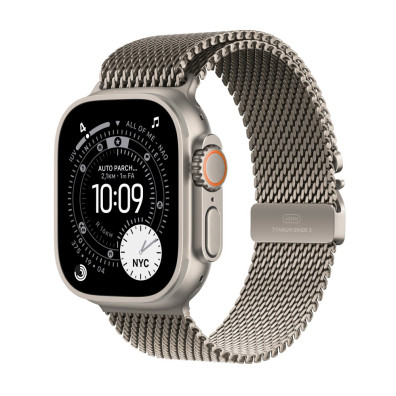 APPLE WATCH ULTRA 3 CAJA TITANIO NATURAL 49mm CORREA LOOP MILANESE NATURAL L - Correa Milanese L