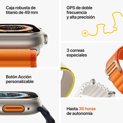 Apple Watch Ultra GPS/Cell 49mm Titanio Naranja L