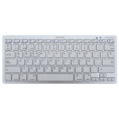 TECLADO BLUETOOTH UNIVERSAL MX300 PLATA APPROX