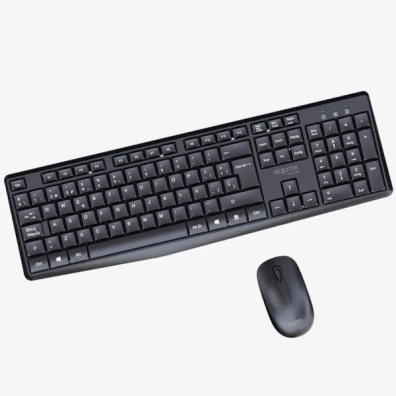 TECLADO Y MOUSE WIRELESS APPROX APPMX420B 2.4GHz MULTIMEDIA 1000DPI - COLOR NEGRO