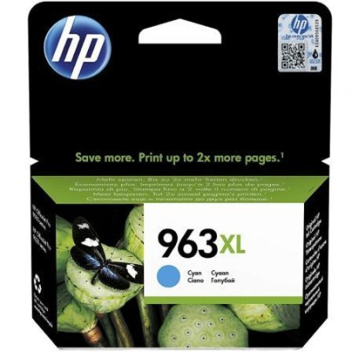 Cartucho de Tinta HP 963 XL Original - Capacidad Alta - Cian