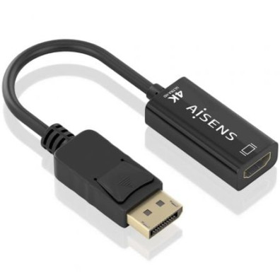 Conversor Aisens DisplayPort Macho a HDMI Hembra 15cm