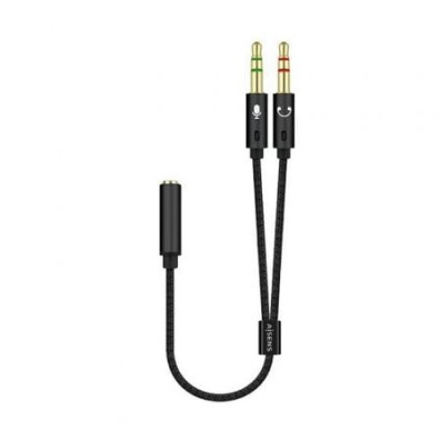 Cable Estéreo Aisens A128-0418 - Conector Jack 3.5 Hembra y Doble Jack 3.5 Macho