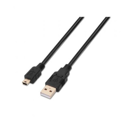 Cable USB 2.0 Aisens A101-0025 | USB Macho a USB Mini | Alta Velocidad 60Mbps | 1.8m
