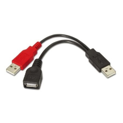 Cable USB 2.0 con Alimentación Aisens A101-0030 | Negro