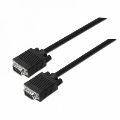 Cable SVGA Aisens A113-0070/ VGA Macho - VGA Macho/ Hasta 3W/ 10Mbps/ 5m - Negro