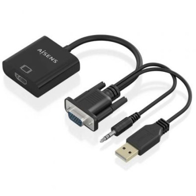 Cable Conversor Aisens SVGA a HDMI con USB - 20cm