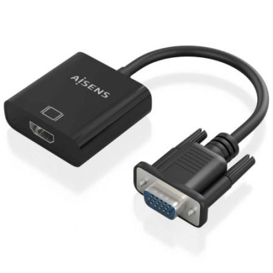 Cable Conversor VGA a HDMI con Jack 3.5 y MicroUSB - 20cm