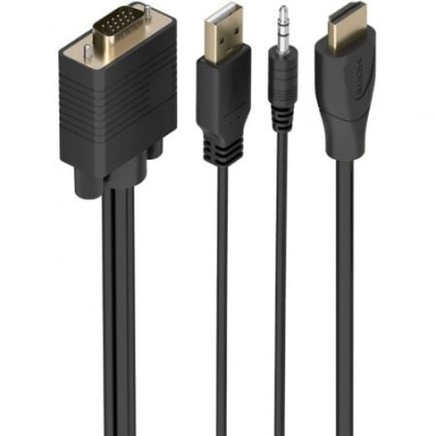 Cable Conversor HDMI Macho - USB Macho/ SVGA Macho, 2m