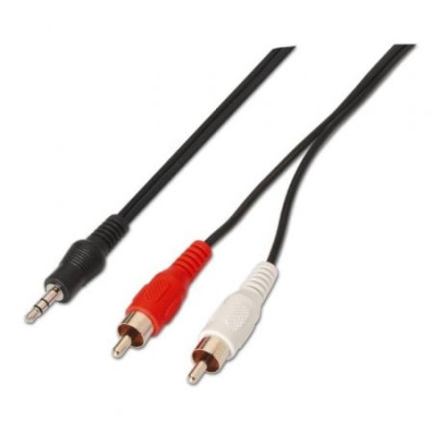 Cable Estéreo Aisens A128-0148 - Jack 3.5 Macho a 2x RCA Macho 3m