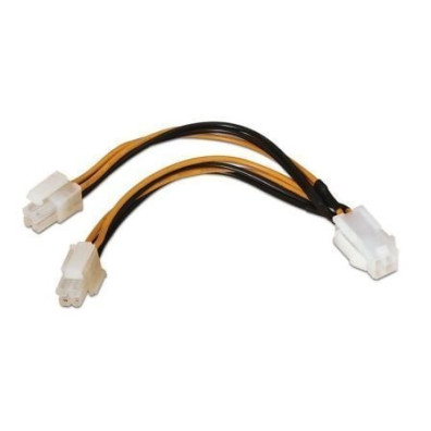 Cable Alimentación para Microprocesador Aisens A131-0166/ Molex 4+4 PIN Macho - Molex 4 PIN Hembra/ Hasta 54W