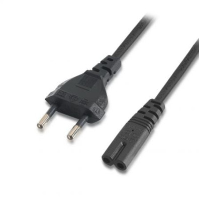 Cable de Alimentación Aisens Forma 8 - CEE7/16 Macho a C7 Hembra 1.5m (1500W)