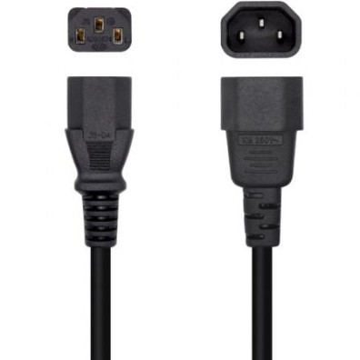 Cable Alimentación Aisens A132-0466/ C13 Hembra - C14 Macho/ Hasta 1500W/ 3m