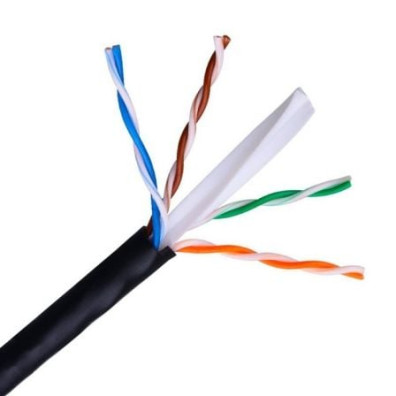 Bobina de Cable RJ45 Cat.6 100m Impermeable para Exteriores - Marca Aisens