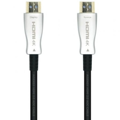 Cable HDMI 2.0 AOC 4K Aisens A148-0379/ HDMI Macho - HDMI Macho/ 30m - Negro