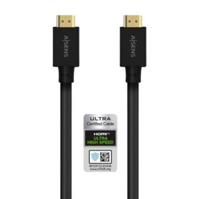 Cable HDMI 2.1 8K Aisens A150-0680/ HDMI Macho - HDMI Macho/ 5m/ Certificado - Negro