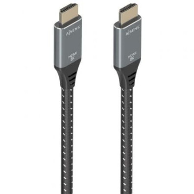 Cable HDMI 2.1 8K Aisens A150-0876/ HDMI Macho - HDMI Macho/ 5m - Gris y Negro