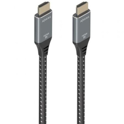 Cable HDMI 2.1 8K Aisens A150-0877/ HDMI Macho - HDMI Macho/ 7m - Gris y Negro