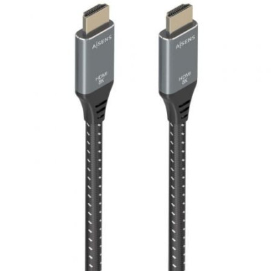 Cable HDMI 2.1 8K Aisens A150-0878/ HDMI Macho - HDMI Macho/ 10m - Gris y Negro