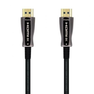 Cable HDMI 2.1 AOC 8K Aisens A153-0524/ HDMI Macho - HDMI Macho/ 100m - Negro