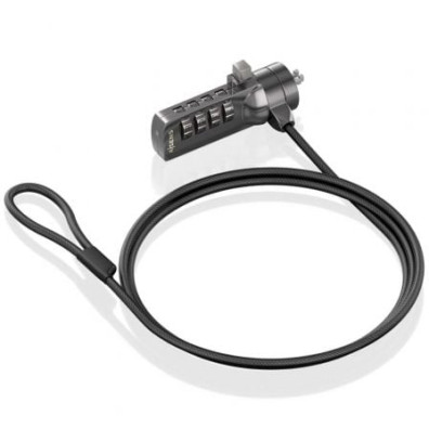 Cable de Seguridad para Portátiles Aisens ASLK-D40N03-BK - 1.5m