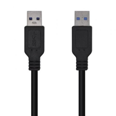 Cable USB 3.0 Aisens A105-0447/ USB Macho - USB Macho/ 5Gbps/ 2m - Negro