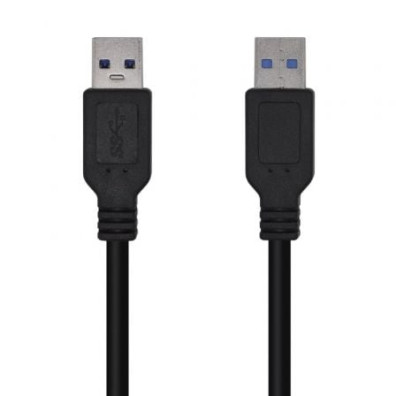 Cable USB 3.0 Aisens A105-0448/ USB Macho - USB Macho/ 3m - Negro