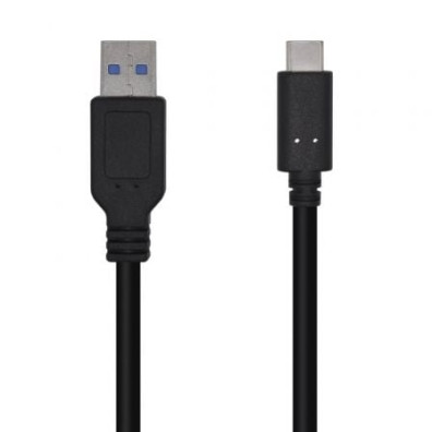 Cable USB 3.1 Tipo-C Aisens A107-0450/ USB Tipo-C Macho - USB Macho/ 10Gbps/ 1.5m - Negro